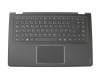 Teclado incl. topcase DE (alemán) negro/negro con retroiluminacion original para Lenovo Yoga 3 1470 (80JH)