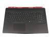 Teclado incl. topcase DE (alemán) negro/negro con retroiluminacion original para MSI GE63 RGB 9SE/9SG (MS-16P7)