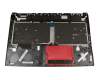 Teclado incl. topcase DE (alemán) negro/negro con retroiluminacion original para MSI GE75 10SGS/10SFS/10SF (MS-17E9)
