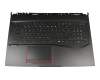 Teclado incl. topcase DE (alemán) negro/negro con retroiluminacion original para MSI GE75 8RE/8RF (MS-17E1)