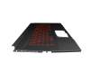 Teclado incl. topcase DE (alemán) negro/negro con retroiluminacion original para MSI GF76 11UCX/11UC/11UCK (MS-17L2)