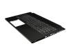 Teclado incl. topcase DE (alemán) negro/negro con retroiluminacion original para MSI GS63VR 6RF/7RF Pro (MS-16K2)