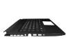 Teclado incl. topcase DE (alemán) negro/negro con retroiluminacion original para MSI GS76 11UH/11UG/11UE (MS-17M1)