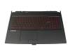 Teclado incl. topcase DE (alemán) negro/negro con retroiluminacion para MSI GL75 9SC/9SCK (MS-17E4)