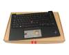 Teclado incl. topcase DE (alemán) negro/negro con retroiluminacion y mouse stick original para Lenovo ThinkPad X1 Carbon G10 (21CB)