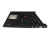 Teclado incl. topcase DE (alemán) negro/negro con retroiluminacion y mouse stick original para Lenovo ThinkPad X1 Carbon G10 (21CB)