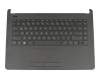 Teclado incl. topcase DE (alemán) negro/negro mesh original para HP 14-bs000