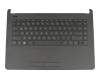 Teclado incl. topcase DE (alemán) negro/negro mesh original para HP 14-bs000