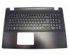 Teclado incl. topcase DE (alemán) negro/negro original para Acer Aspire E5-721