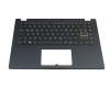Teclado incl. topcase DE (alemán) negro/negro original para Asus E410MA