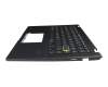 Teclado incl. topcase DE (alemán) negro/negro original para Asus E410MA