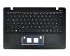 Teclado incl. topcase DE (alemán) negro/negro original para Asus R202CA