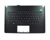 Teclado incl. topcase DE (alemán) negro/negro original para Asus X301A
