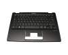 Teclado incl. topcase DE (alemán) negro/negro original para Emdoor NT13A