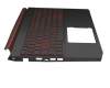 Teclado incl. topcase DE (alemán) negro/negro/rosé con retroiluminacion original para Acer Nitro 5 (AN515-54)