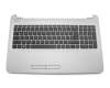 Teclado incl. topcase DE (alemán) negro/plateado Rotulación blanca, estructura lineal en la superficie de la carcasa. original para HP EliteBook x360 1030 G2