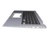 Teclado incl. topcase DE (alemán) negro/plateado con retroiluminacion original para Asus VivoBook Flip 14 TP412FA