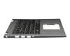 Teclado incl. topcase DE (alemán) negro/plateado con retroiluminacion original para Dell Inspiron 13 (5378)