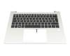 Teclado incl. topcase DE (alemán) negro/plateado con retroiluminacion original para HP EliteBook 840 G10