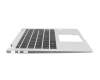 Teclado incl. topcase DE (alemán) negro/plateado con retroiluminacion original para HP EliteBook x360 1030 G3