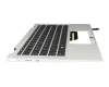 Teclado incl. topcase DE (alemán) negro/plateado con retroiluminacion original para HP EliteBook x360 1030 G8