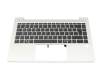 Teclado incl. topcase DE (alemán) negro/plateado con retroiluminacion original para HP ProBook 440 G9