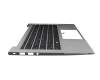 Teclado incl. topcase DE (alemán) negro/plateado con retroiluminacion original para HP ZBook Firefly 14 G7