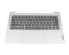 Teclado incl. topcase DE (alemán) negro/plateado con retroiluminacion original para Lenovo IdeaPad Slim 5-14IAH8 (83BF)