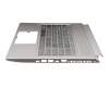 Teclado incl. topcase DE (alemán) negro/plateado con retroiluminacion original para MSI P75 9SE/9SG/9SD/9SF (MS-17G1)