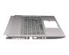 Teclado incl. topcase DE (alemán) negro/plateado con retroiluminacion original para MSI P75 9SE/9SG/9SD/9SF (MS-17G1)
