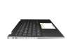 Teclado incl. topcase DE (alemán) negro/plateado/negro sin retroiluminación original para HP Pavilion x360 14-dw0000