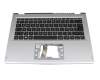 Teclado incl. topcase DE (alemán) negro/plateado original para Acer Aspire 3 Spin (A3SP14-31PT)