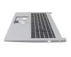 Teclado incl. topcase DE (alemán) negro/plateado original para Acer Aspire 5 (A515-55G)