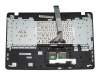 Teclado incl. topcase DE (alemán) negro/plateado original para Asus F751LD