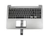 Teclado incl. topcase DE (alemán) negro/plateado original para Asus K551LB