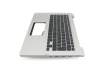 Teclado incl. topcase DE (alemán) negro/plateado original para Asus TP300LD