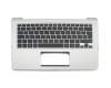 Teclado incl. topcase DE (alemán) negro/plateado original para Asus Transformer Book Flip TP300L