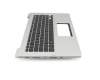 Teclado incl. topcase DE (alemán) negro/plateado original para Asus Transformer Book Flip TP300L