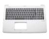 Teclado incl. topcase DE (alemán) negro/plateado original para Asus Transformer Book Flip TP550LD
