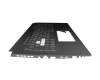 Teclado incl. topcase DE (alemán) negro/transparente/canaso con retroiluminacion original para Asus TUF Gaming F17 FX707ZM