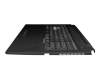 Teclado incl. topcase DE (alemán) negro/transparente/negro con retroiluminacion original para Asus TUF Gaming A17 FA706IC