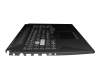 Teclado incl. topcase DE (alemán) negro/transparente/negro con retroiluminacion original para Asus TUF Gaming A17 FA706IU