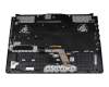 Teclado incl. topcase DE (alemán) negro/transparente/negro con retroiluminacion original para Asus TUF Gaming F15 FX506LHB