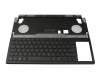 Teclado incl. topcase DE (alemán) negro/transparente/negro/rosé con retroiluminacion original para Asus GX650RS