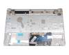 Teclado incl. topcase DE (alemán) plateado/plateado (Fingerprint) original para HP 15-dw0000