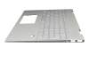 Teclado incl. topcase DE (alemán) plateado/plateado con retroiluminacion (UMA) original para HP Envy x360 15-dr0200