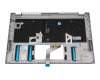 Teclado incl. topcase DE (alemán) plateado/plateado con retroiluminacion original para Acer RS (AP714-51T)