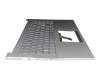 Teclado incl. topcase DE (alemán) plateado/plateado con retroiluminacion original para Asus VivoBook 15 X521FA