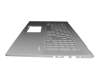 Teclado incl. topcase DE (alemán) plateado/plateado con retroiluminacion original para Asus VivoBook 17 F712EA