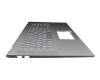 Teclado incl. topcase DE (alemán) plateado/plateado con retroiluminacion original para Asus VivoBook 17 R754EA